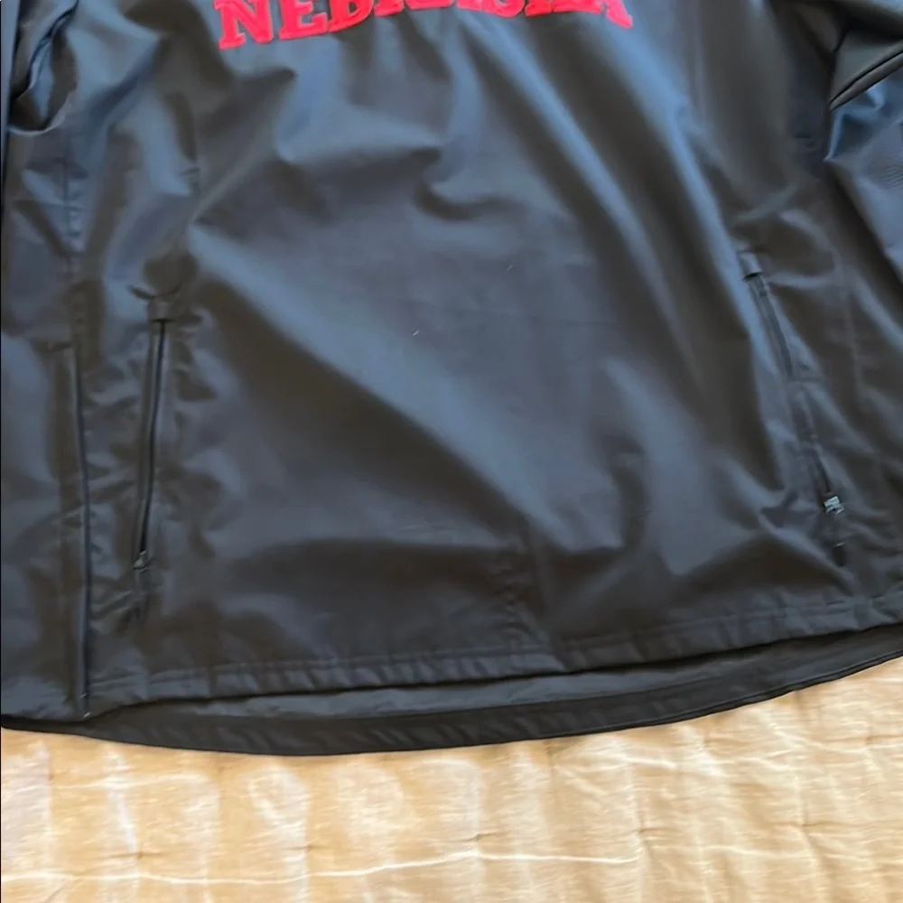 Vintage Adidas Climaproof 1/4 zip Nebraska Black pullover.Excellent condition. - Picture 6 of 7